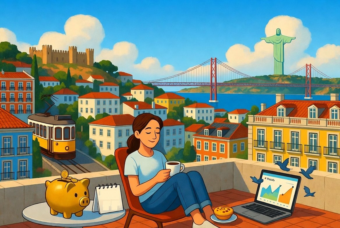 lisbon skyline drawing