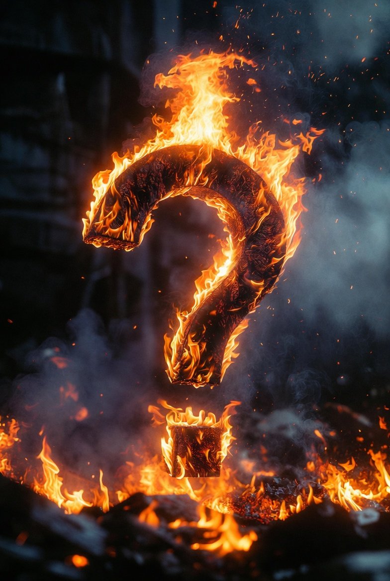 burning question mark