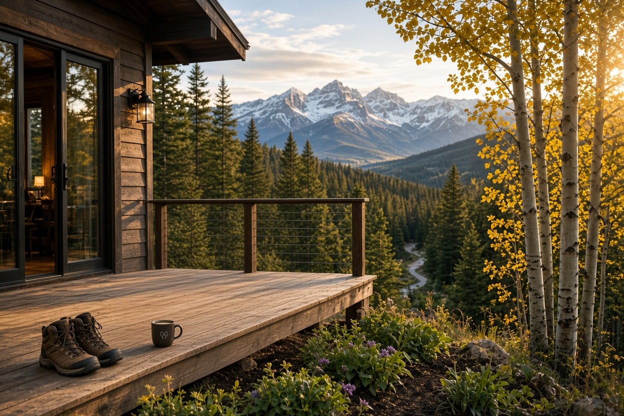 deck on a mountain home