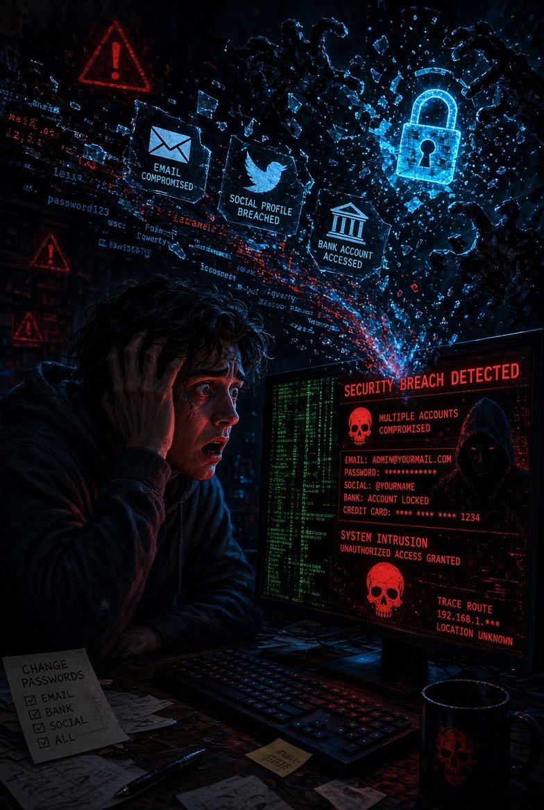 person being hacked